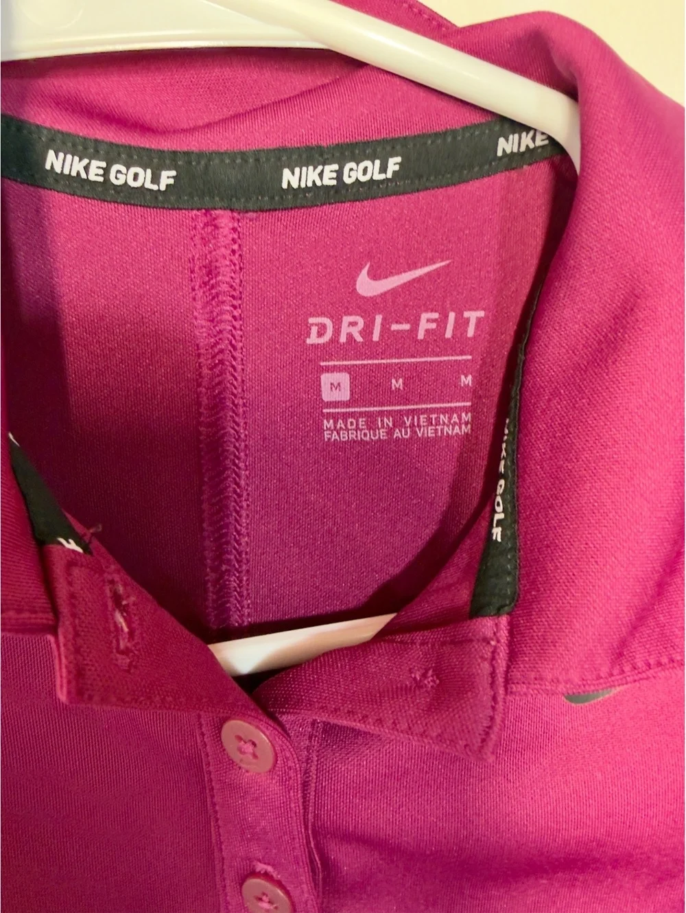 Nike Golf performance Dri-Fit shirt for girls size 7/8 Medium in dark purple